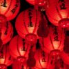 red paper lanterns