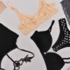 assorted-colored bra panties, and sport bra