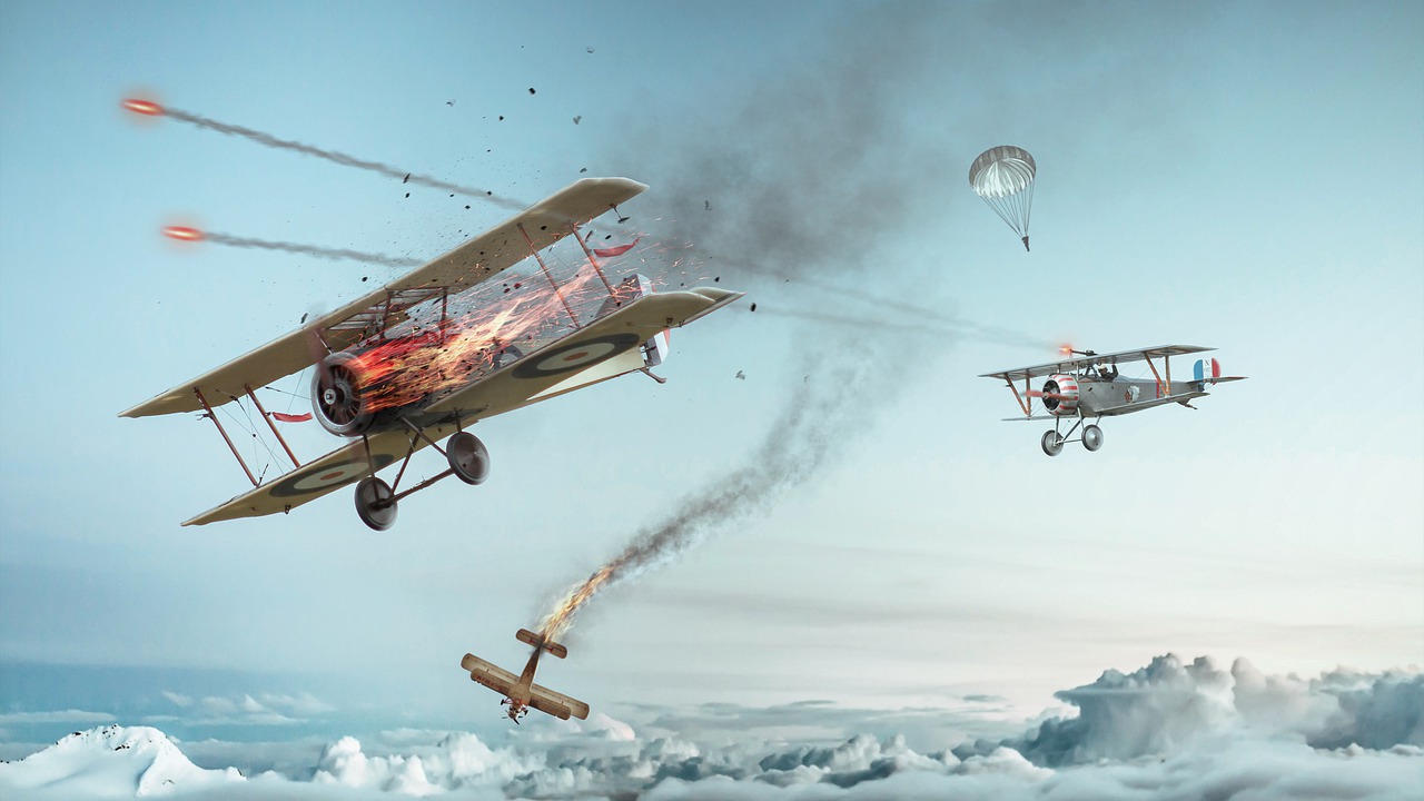 Aircraft Double Decker Air Combat  - 12222786 / Pixabay