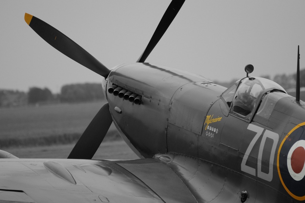 Aircraft Spitfire Monochrome  - Netloop / Pixabay