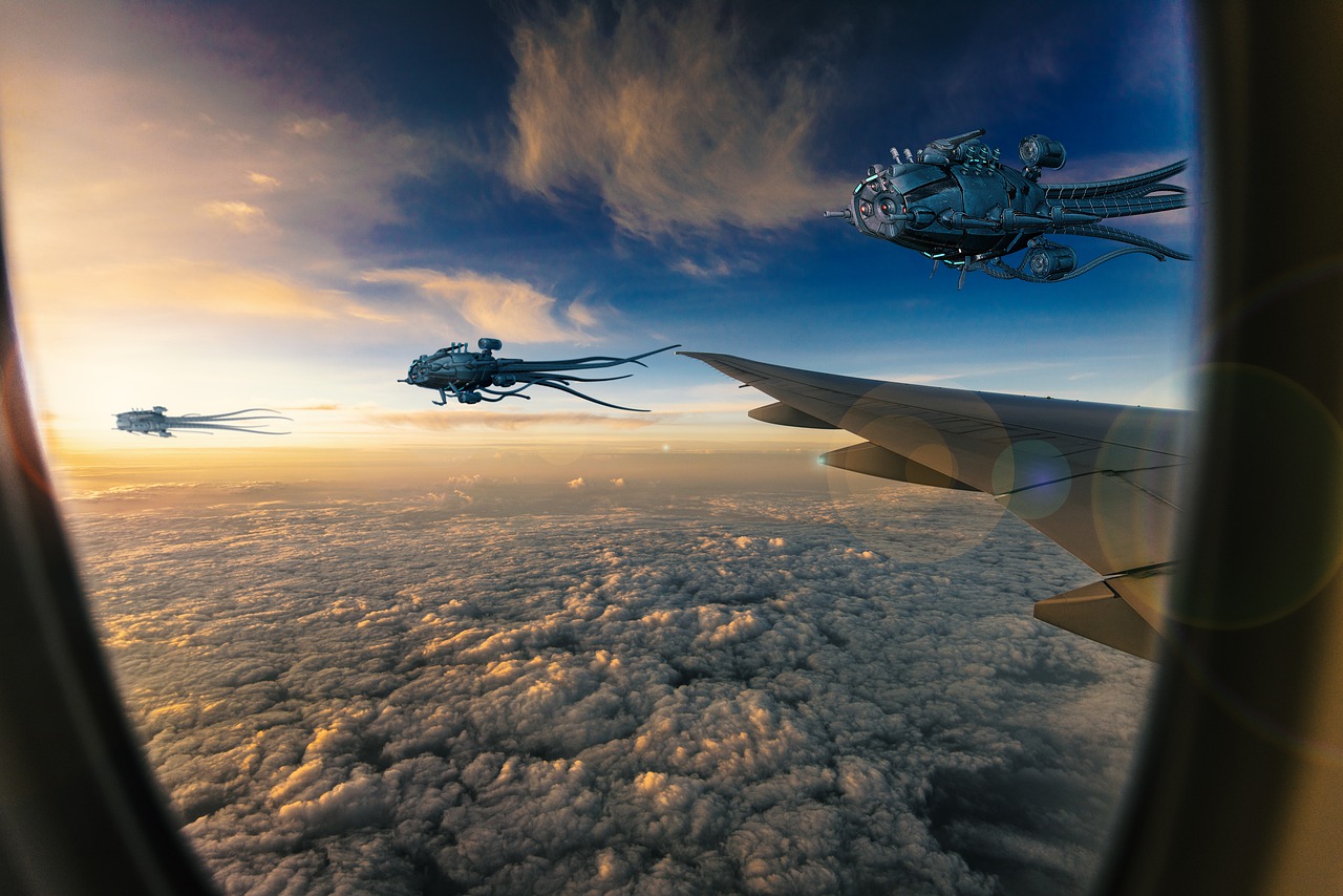 Alien Ufo Spaceships Fantasy Sky  - Sinousxl / Pixabay