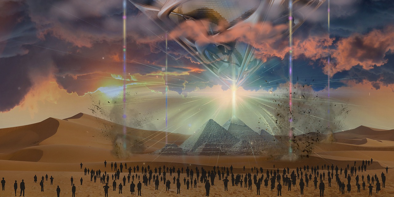 Aliens Pyramids Spaceship Giza - Placidplace / Pixabay