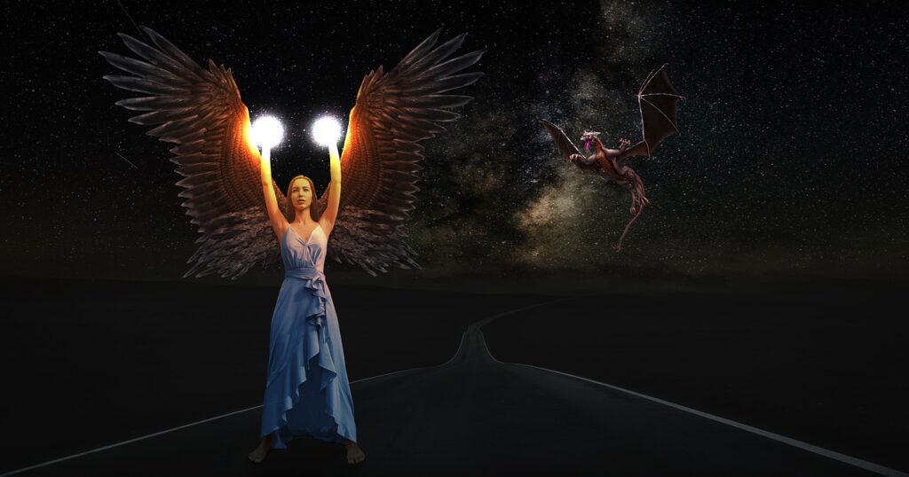 Angel Woman Fantasy Dragon  - Celtenator / Pixabay