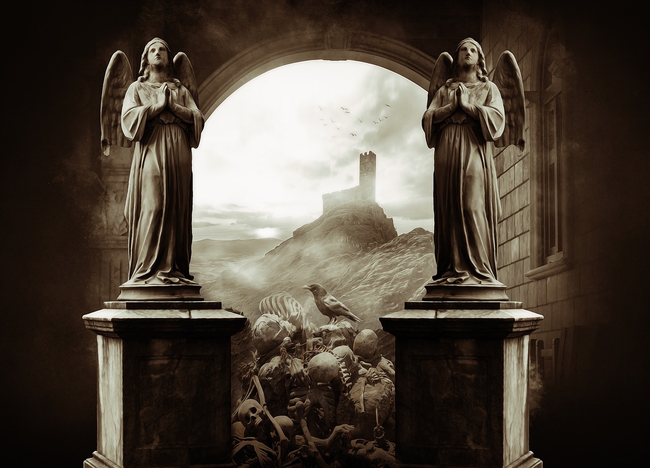 Angels Sculptures Skeletons Bones  - darksouls1 / Pixabay