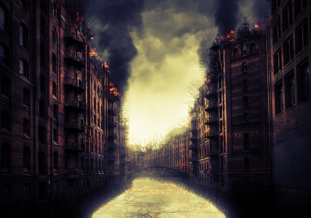Apocalypse Burning Buildings City  - freepsdgraphics / Pixabay