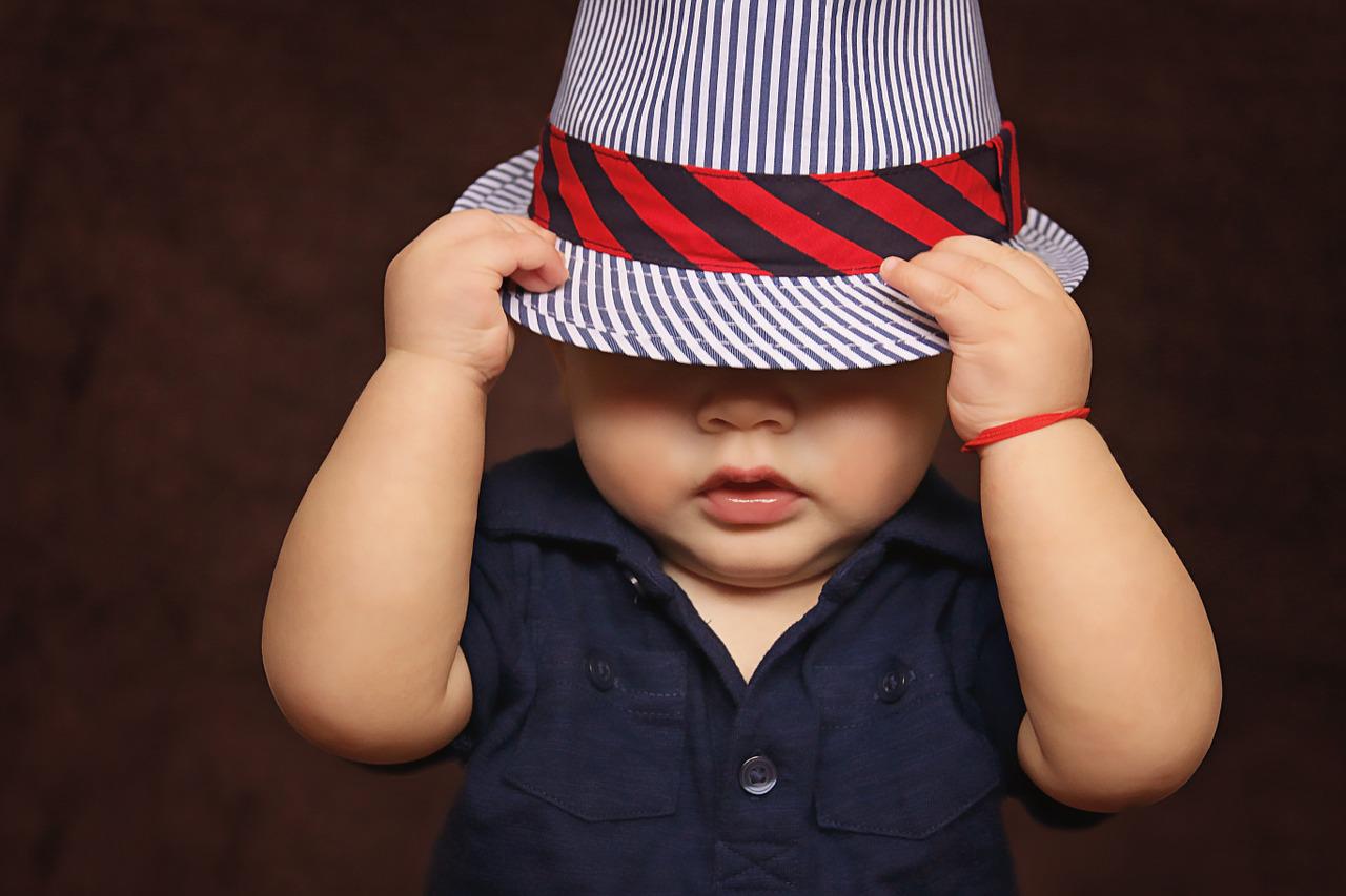 baby boy hat covered child 1399332