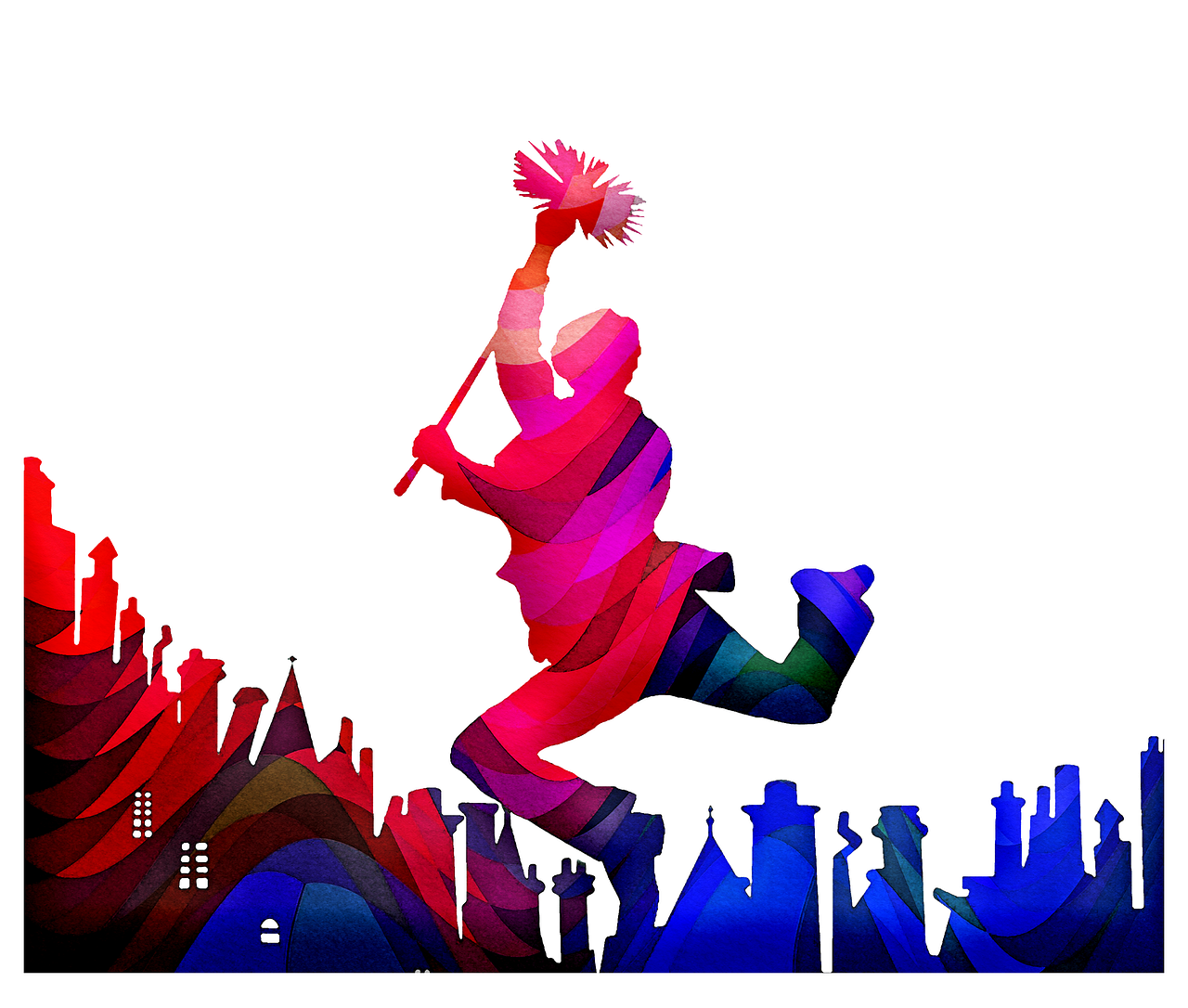Bert Silhouette Colorful Fantasy  - 7089643 / Pixabay
