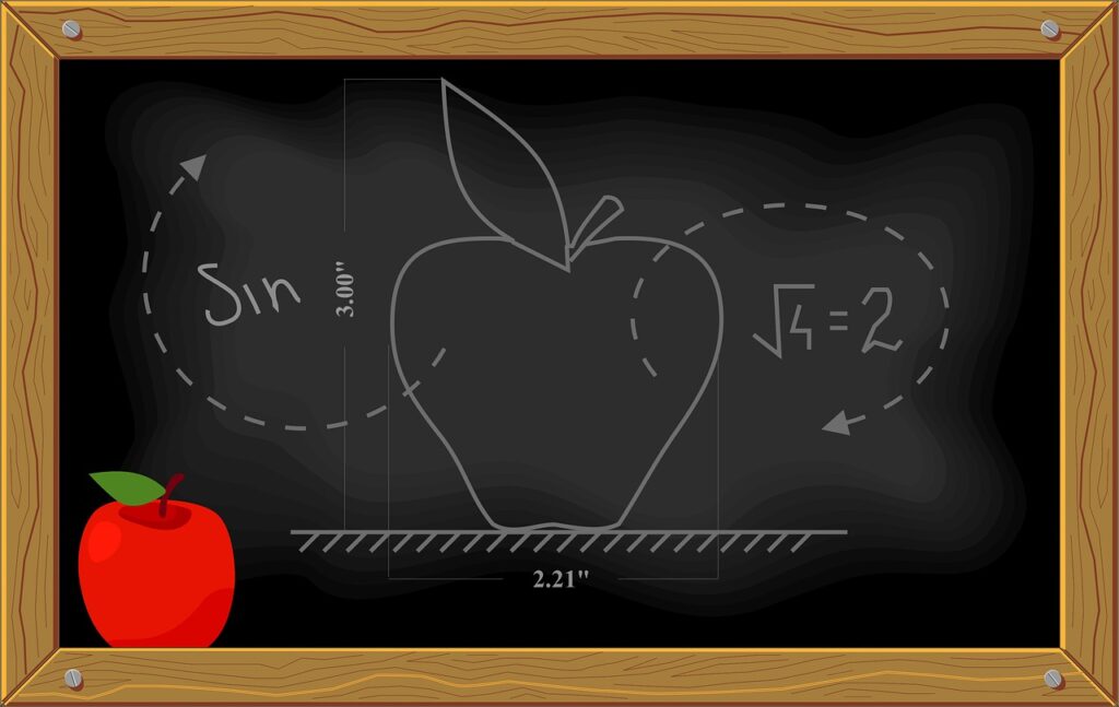 Black Board Maths School Apple  - ArtsyBee / Pixabay