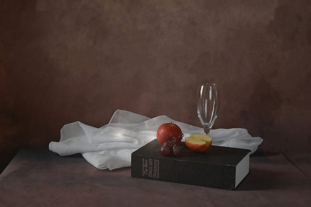 Book Still Life Apples Wine Glass  - veerasantinithi / Pixabay