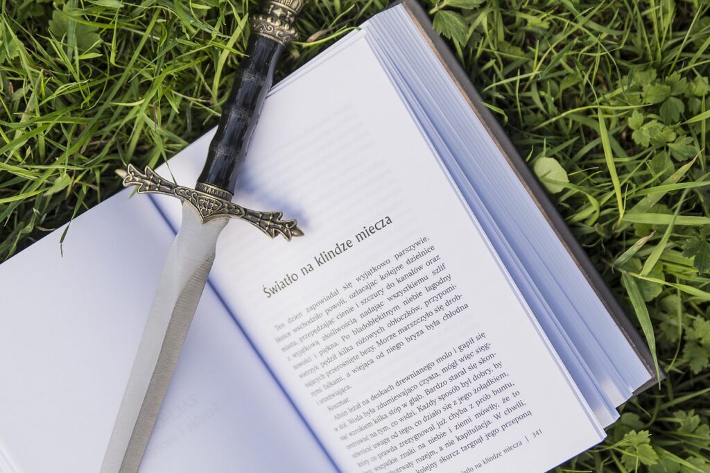 Book Sword Dagger Library Reading  - Katrina_S / Pixabay