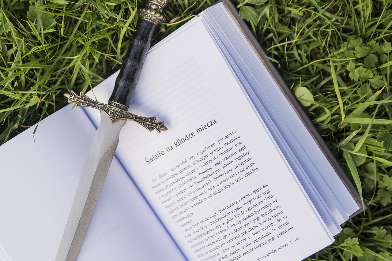 Book Sword Dagger Library Reading  - Katrina_S / Pixabay