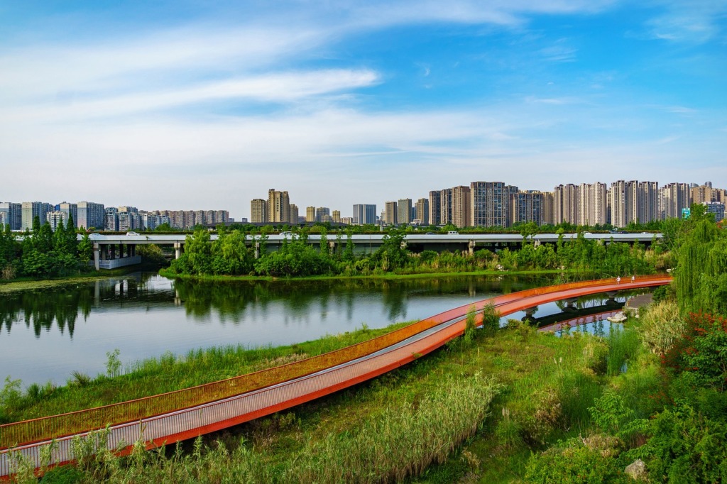 Bridge Chengdu Lake Asia China  - adrian2019 / Pixabay