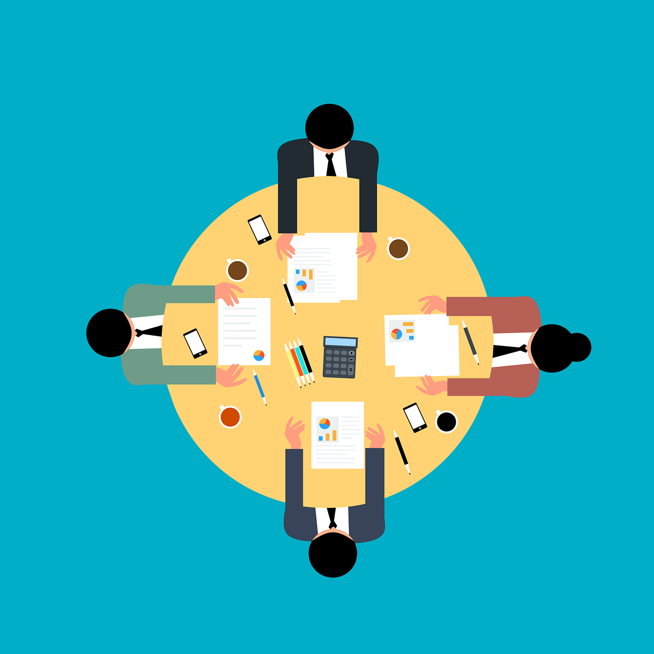 Business Meeting Cartoon Management  - mohamed_hassan / Pixabay