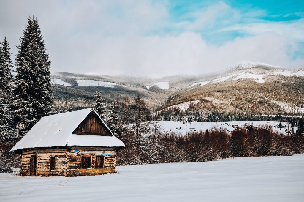 Cabin Cottage Trees Forest Snow  - HelenJank / Pixabay