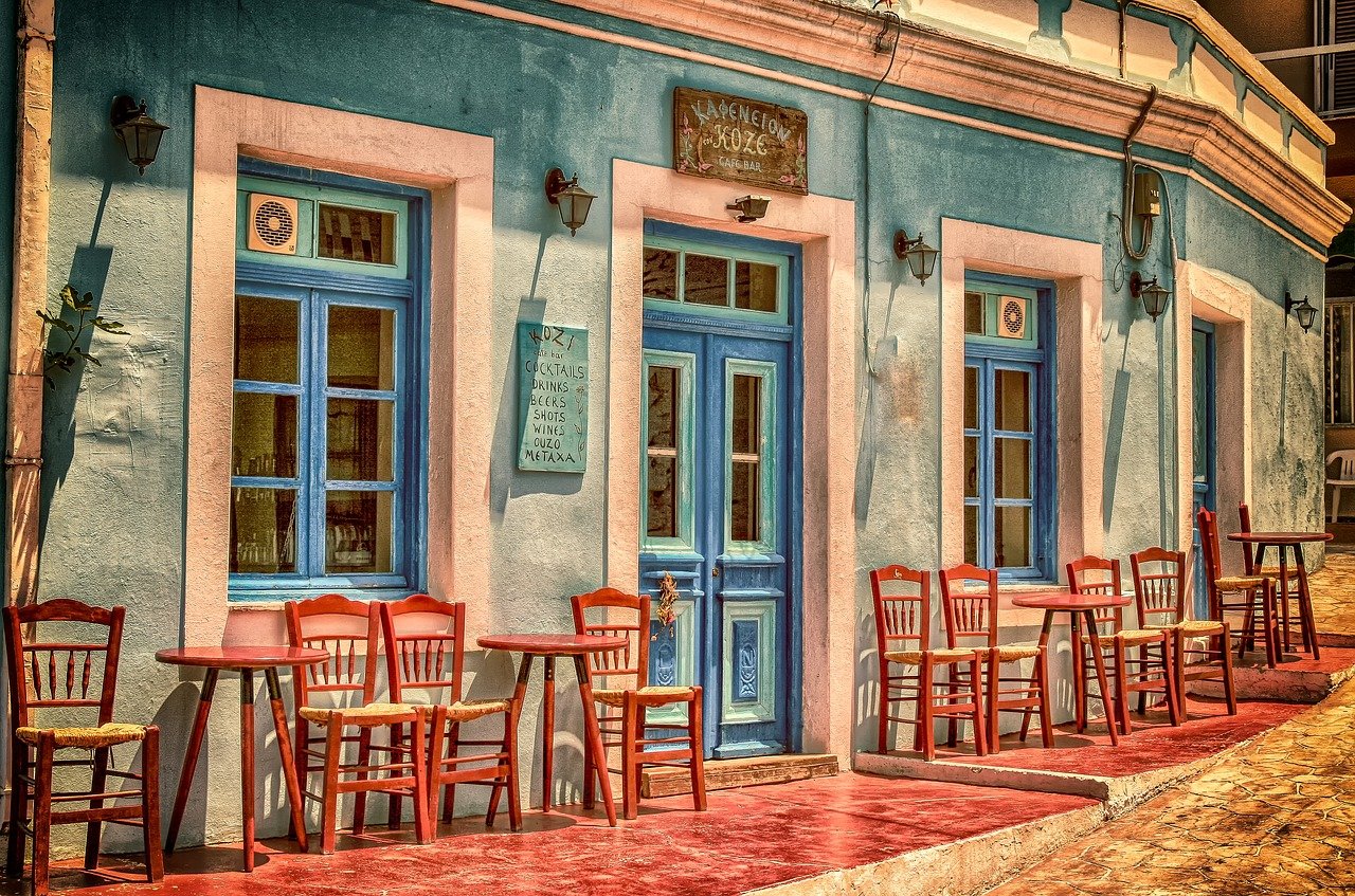 cafe building greece 3537801