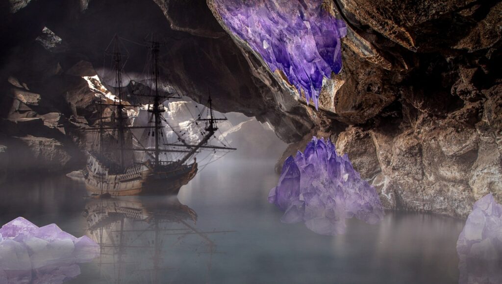 Cave Ship Abstract Fantasy Ancient  - ParallelVision / Pixabay