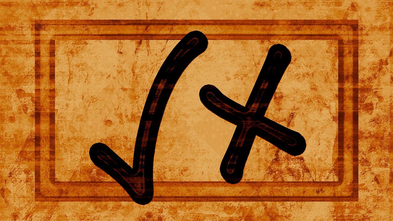 Check Mark X Mark Symbols Survey - chenspec / Pixabay