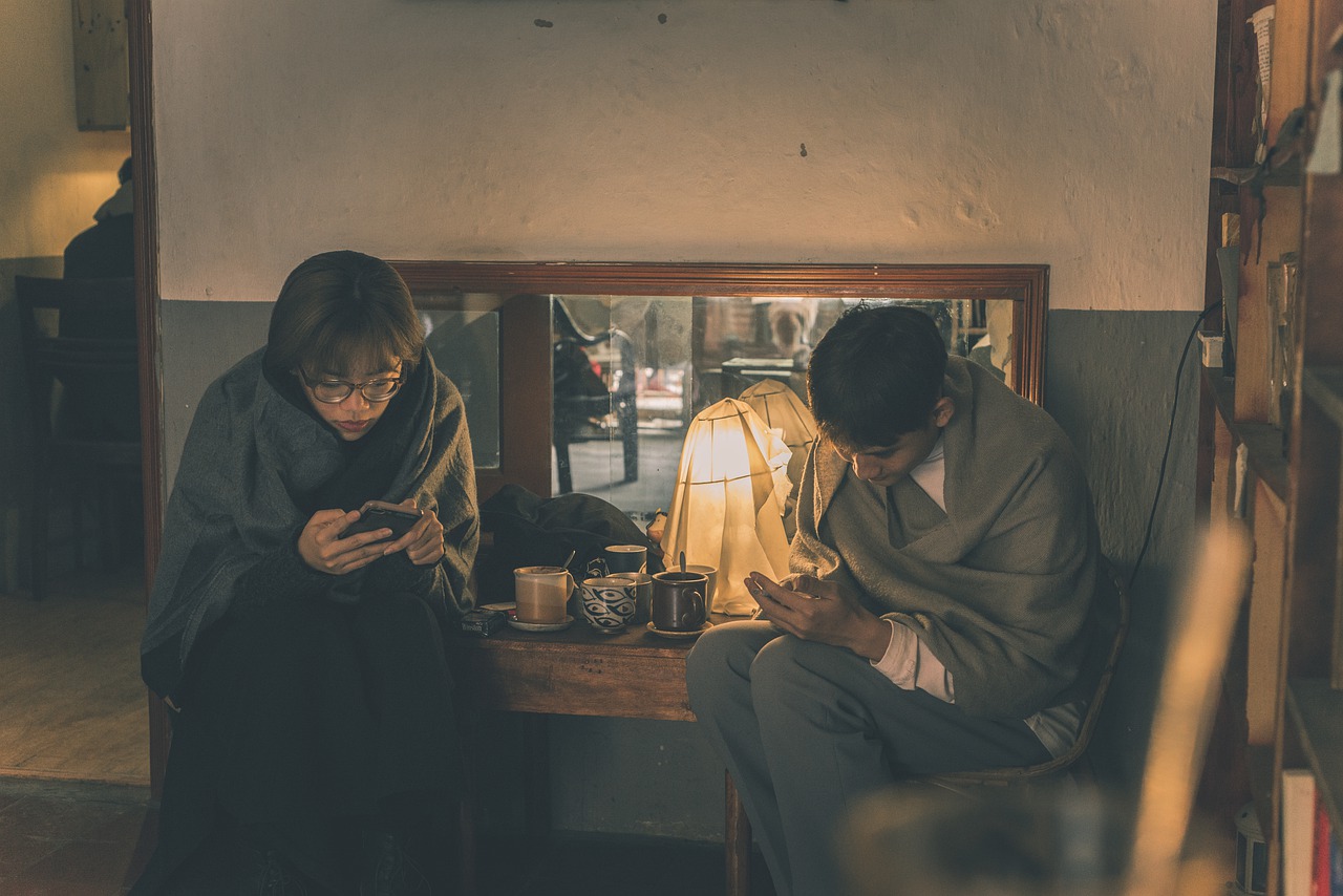 Couple Cafe Leisure Smartphone  - hoahoa111 / Pixabay