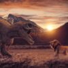 Dinosaur Sunset Lion Battle Animal  - yisus_arts / Pixabay