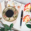 Drink Coffee Letters Vintage Roses  - Ylanite / Pixabay