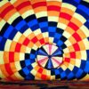 red yellow blue and green multi color hot air balloon
