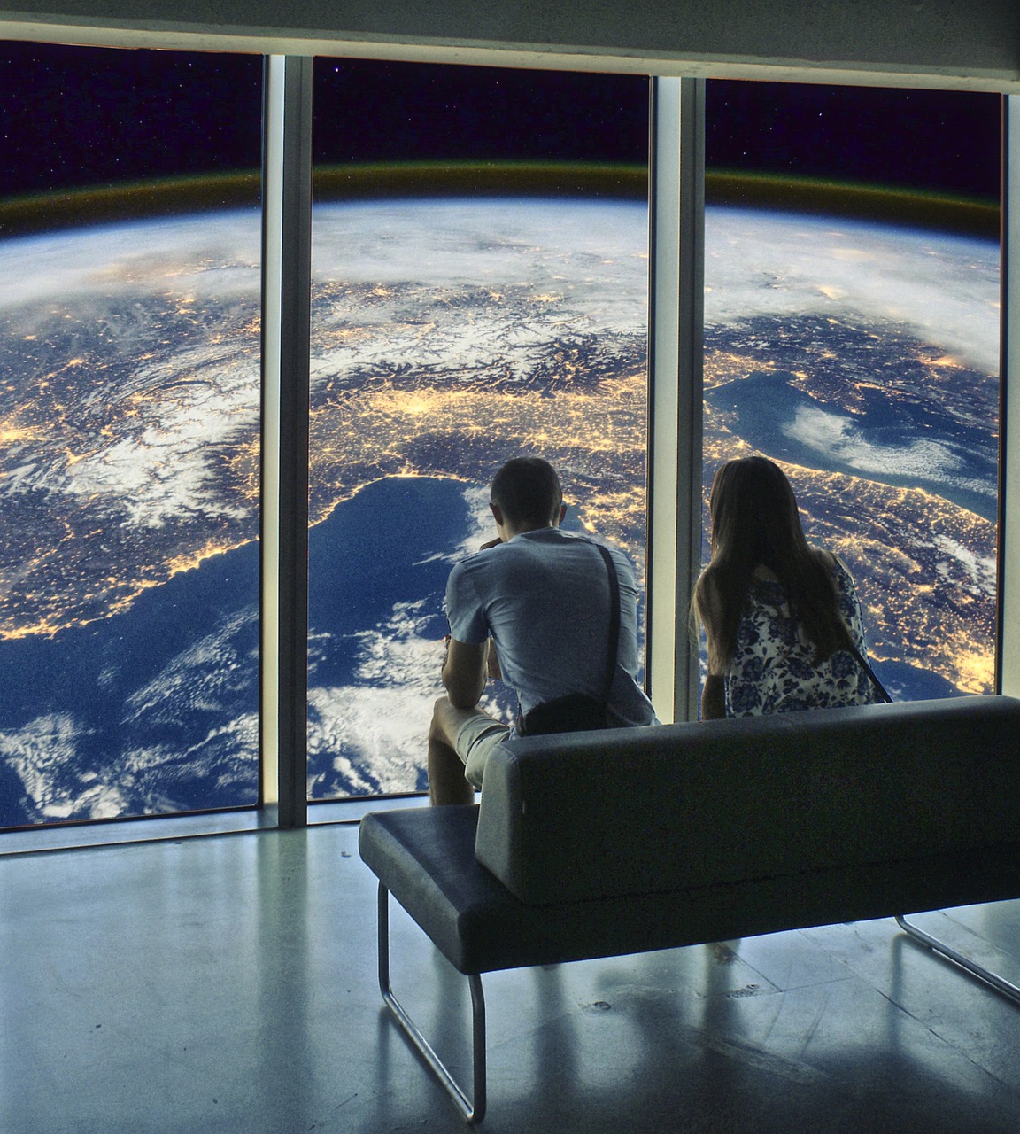 Earth Couple Bench View Window - Dieterich01 / Pixabay