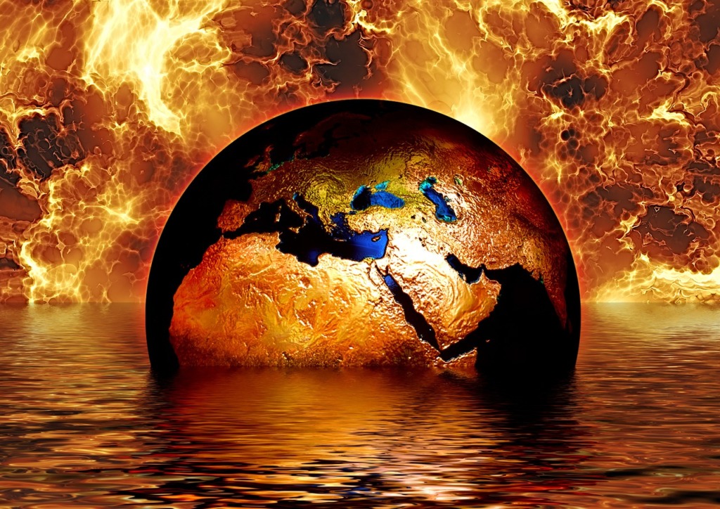 Earth Globe Water Fire Flame  - geralt / Pixabay