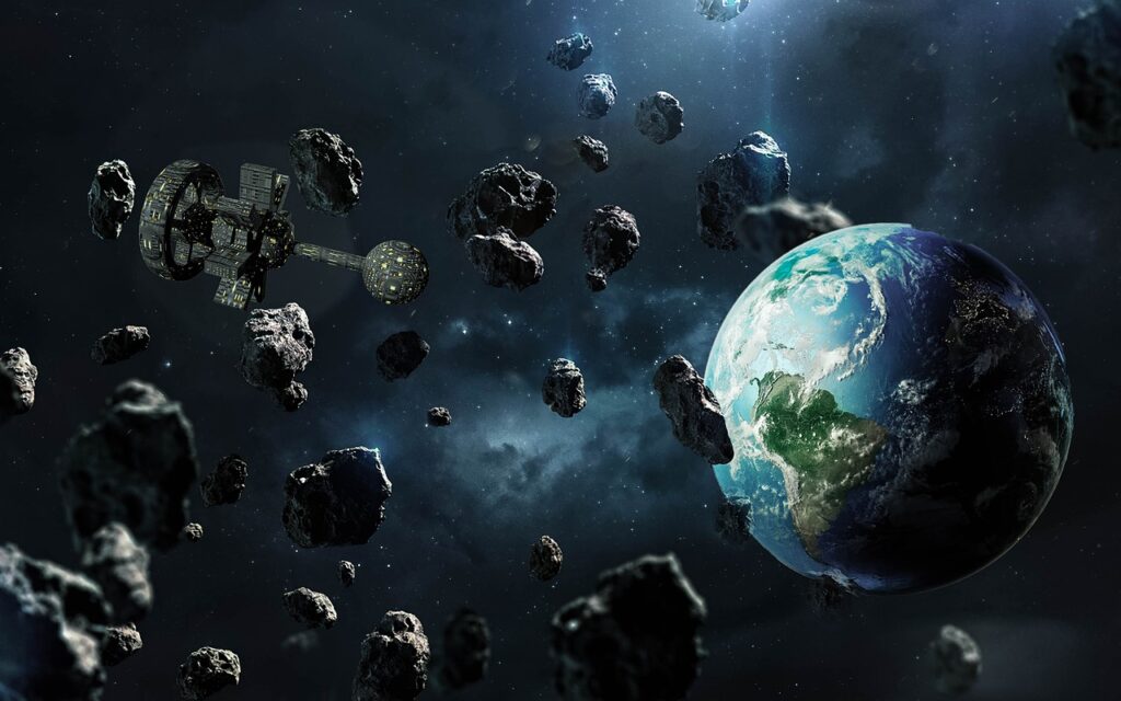 Earth Spaceship Asteroids  - Willgard / Pixabay