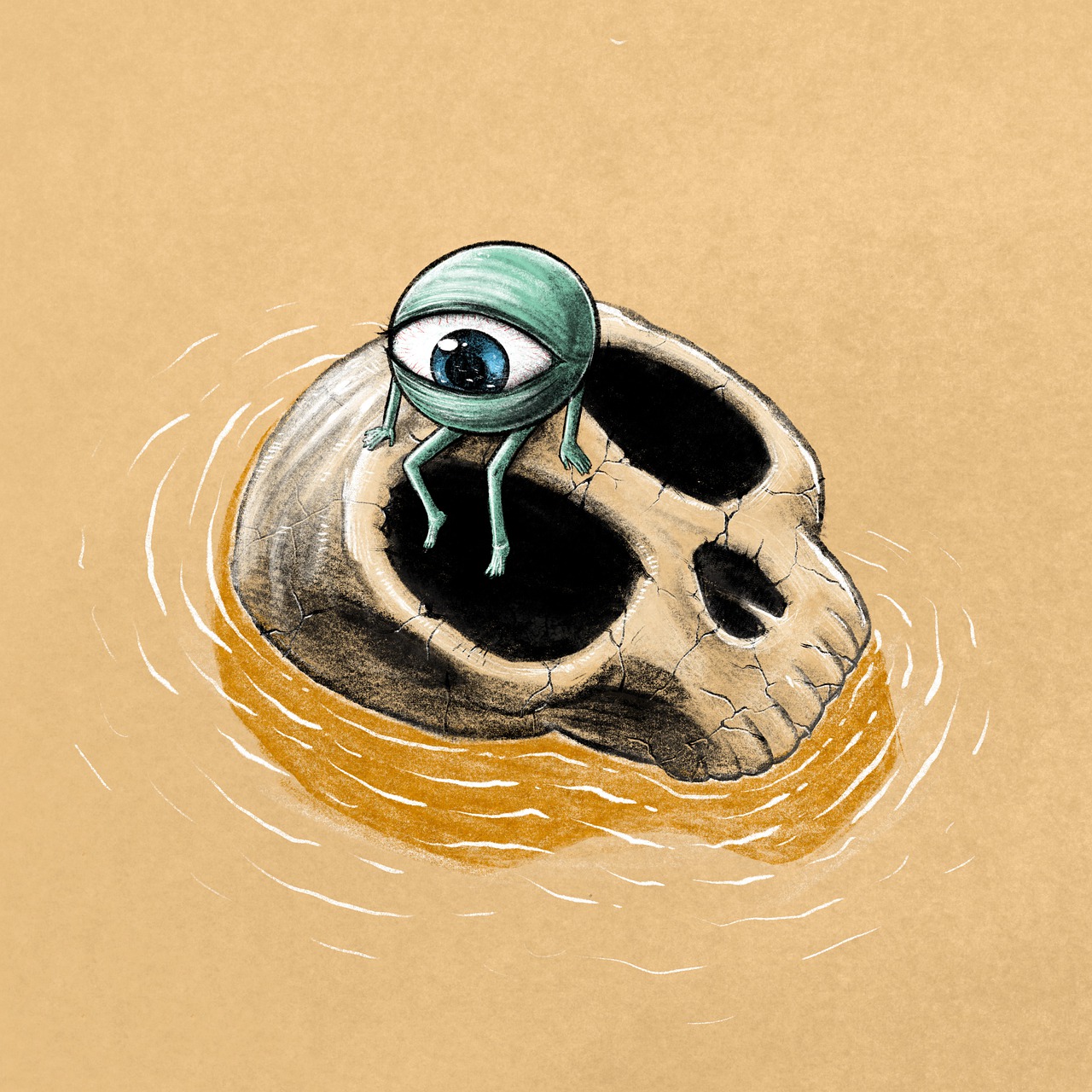 Eyeball Skull Surreal Death  - CDD20 / Pixabay