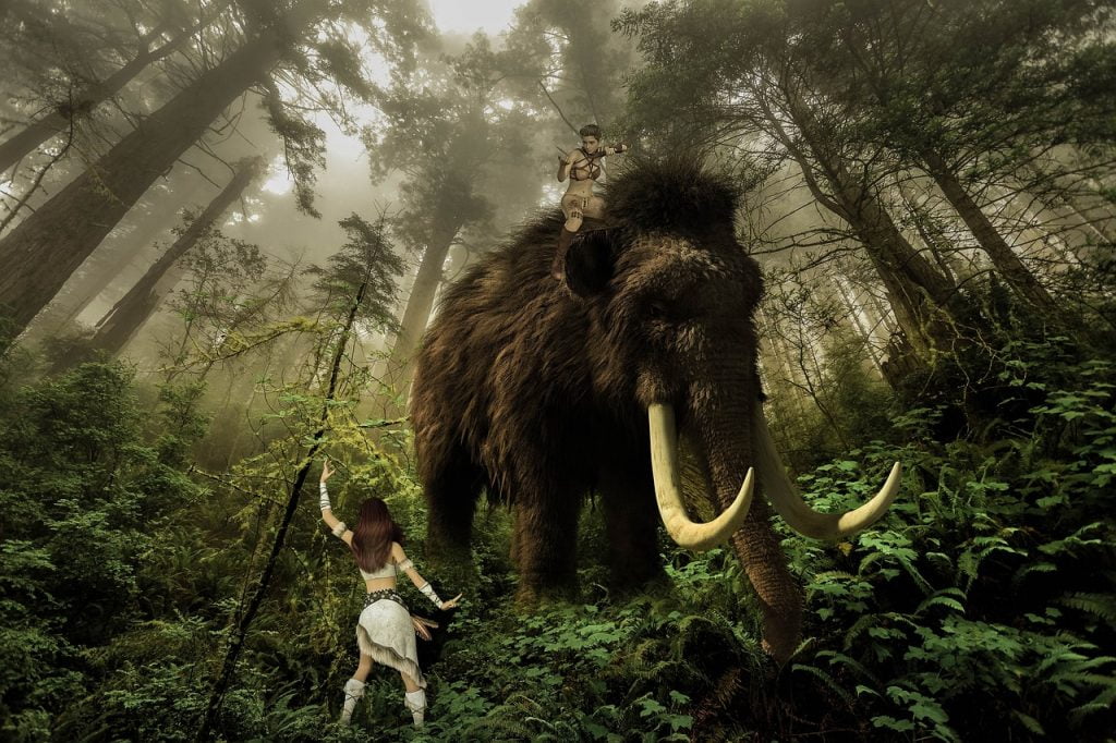 Fantasy Mammoth Neanderthals Girl  - Willgard / Pixabay