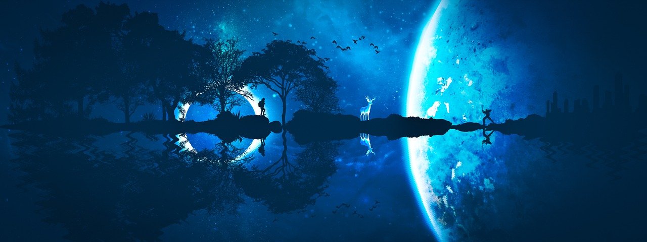 Fantasy Planet Deer Night  - PatoLenin / Pixabay