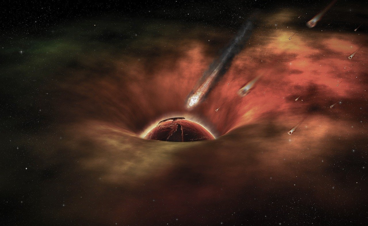 Fantasy Space Fire Meteorites  - Willgard / Pixabay