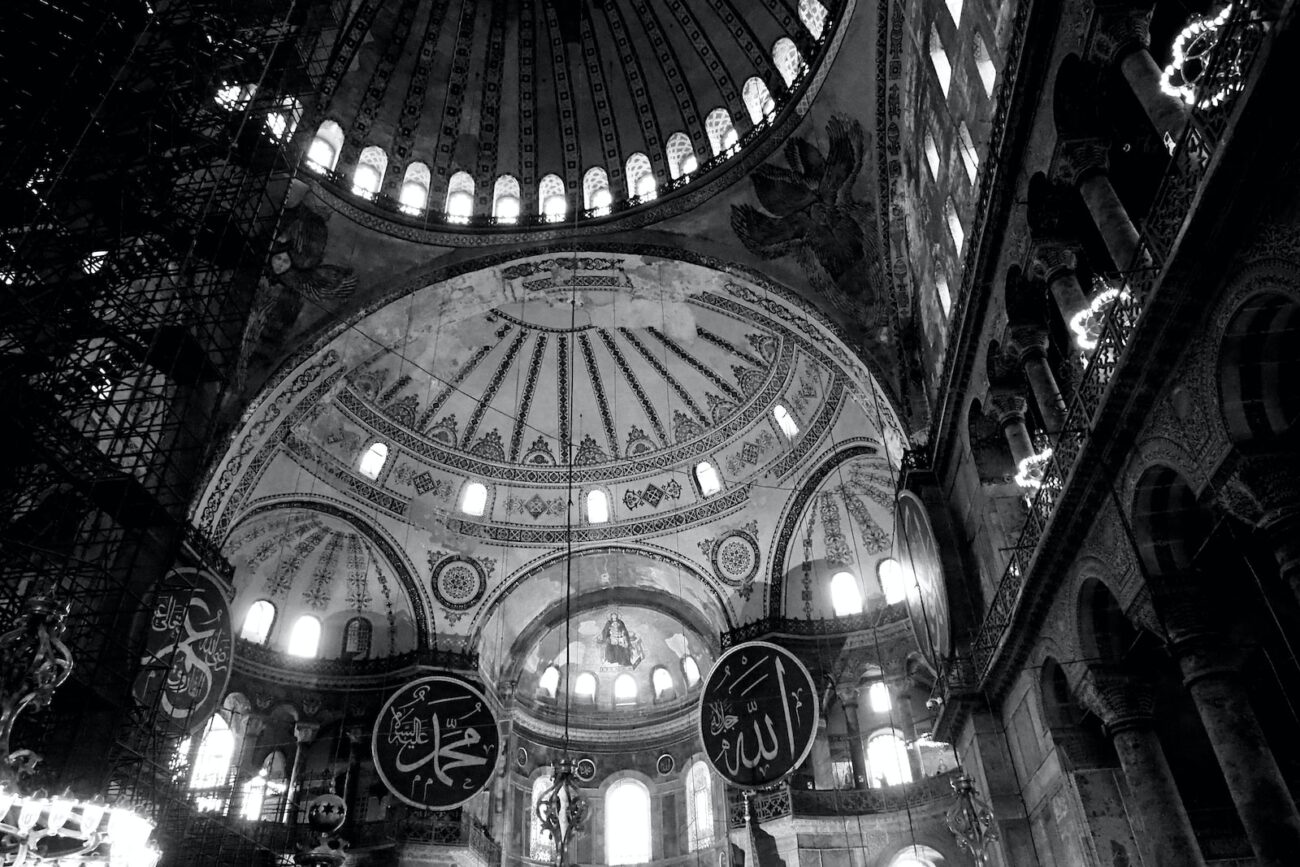 gray and black cathedral interior