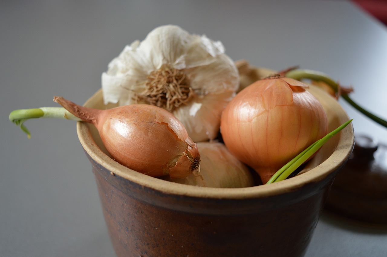 Food Onions Garlic Vegetables - LMpolepy / Pixabay