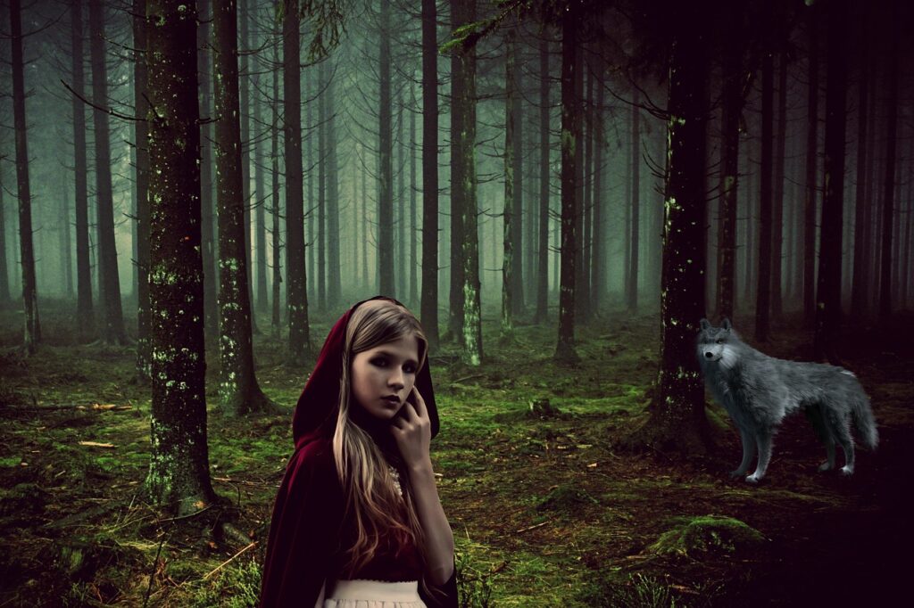 Girl Fairy Tales Rotk%C%Appchen Wolf  - cocoparisienne / Pixabay