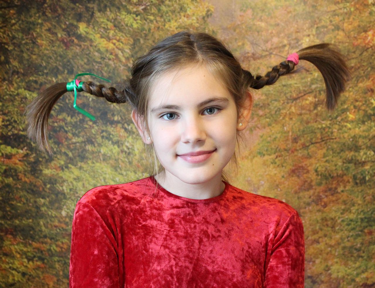 girl pigtails baby smile hairstyle 930136