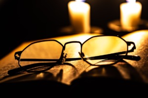 Glasses Candles Open Book New Page  - Ri_Ya / Pixabay