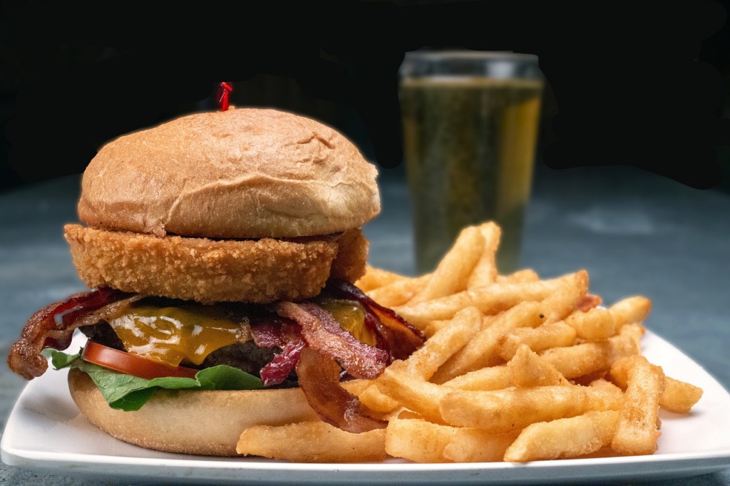 Hamburger Burger French Fries Meal  - adoproducciones / Pixabay