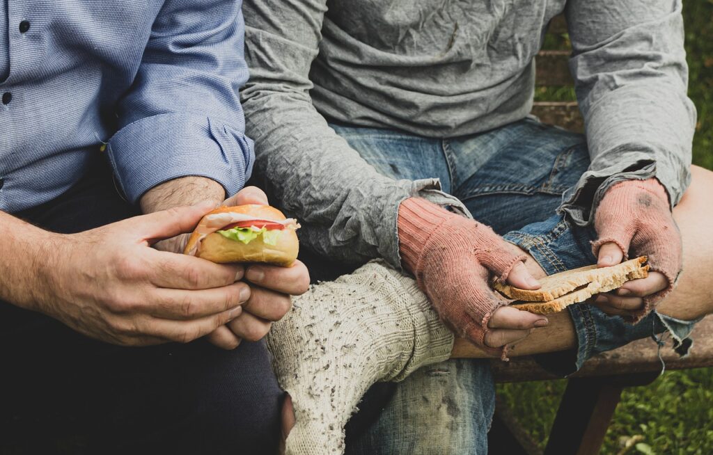 Homeless Man Man Diversity Sandwich  - Myriams-Fotos / Pixabay