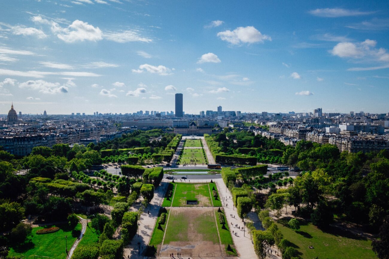 aerial photo of park