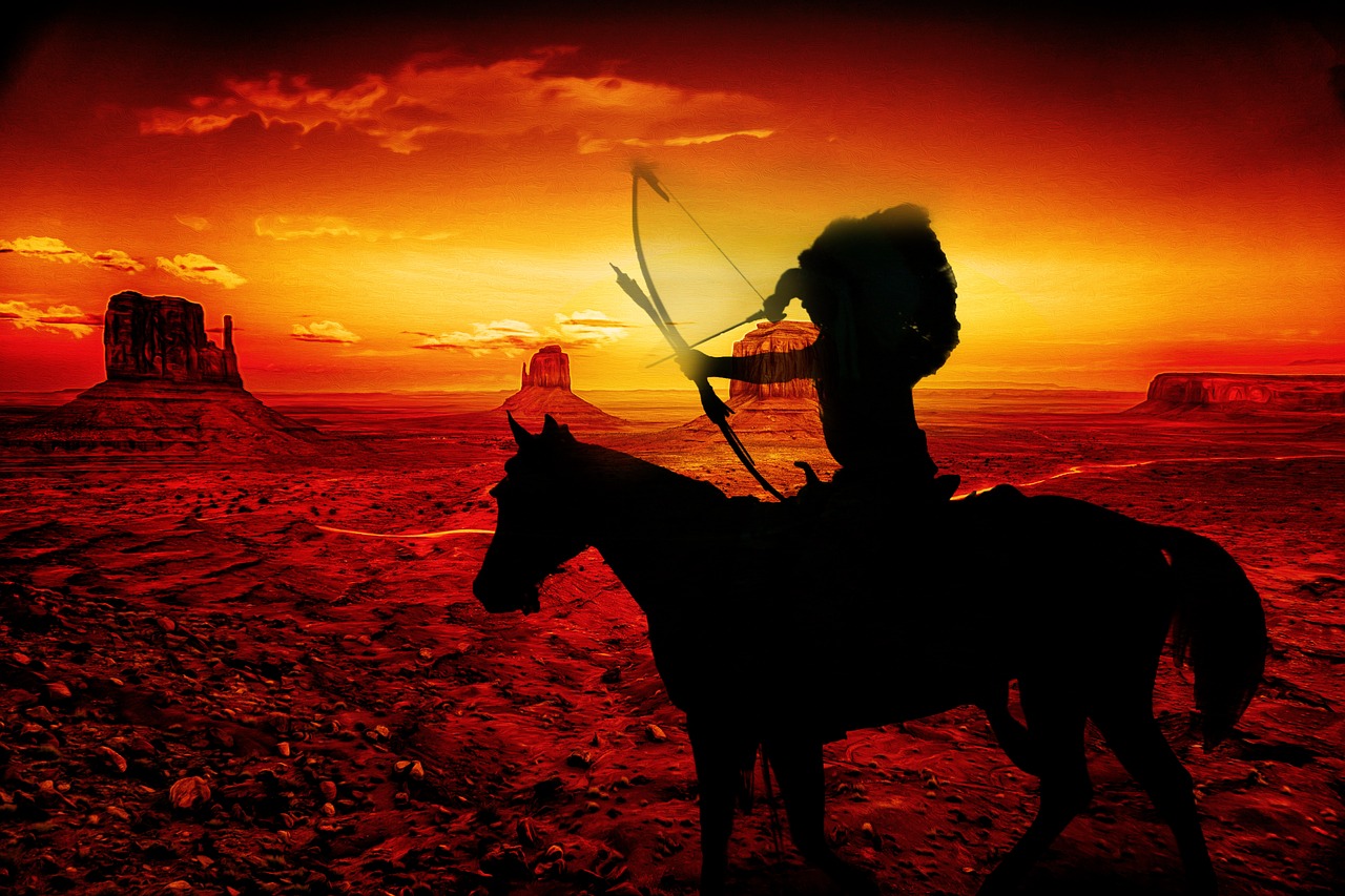 Indians Sunset Usa Wild West  - kalhh / Pixabay