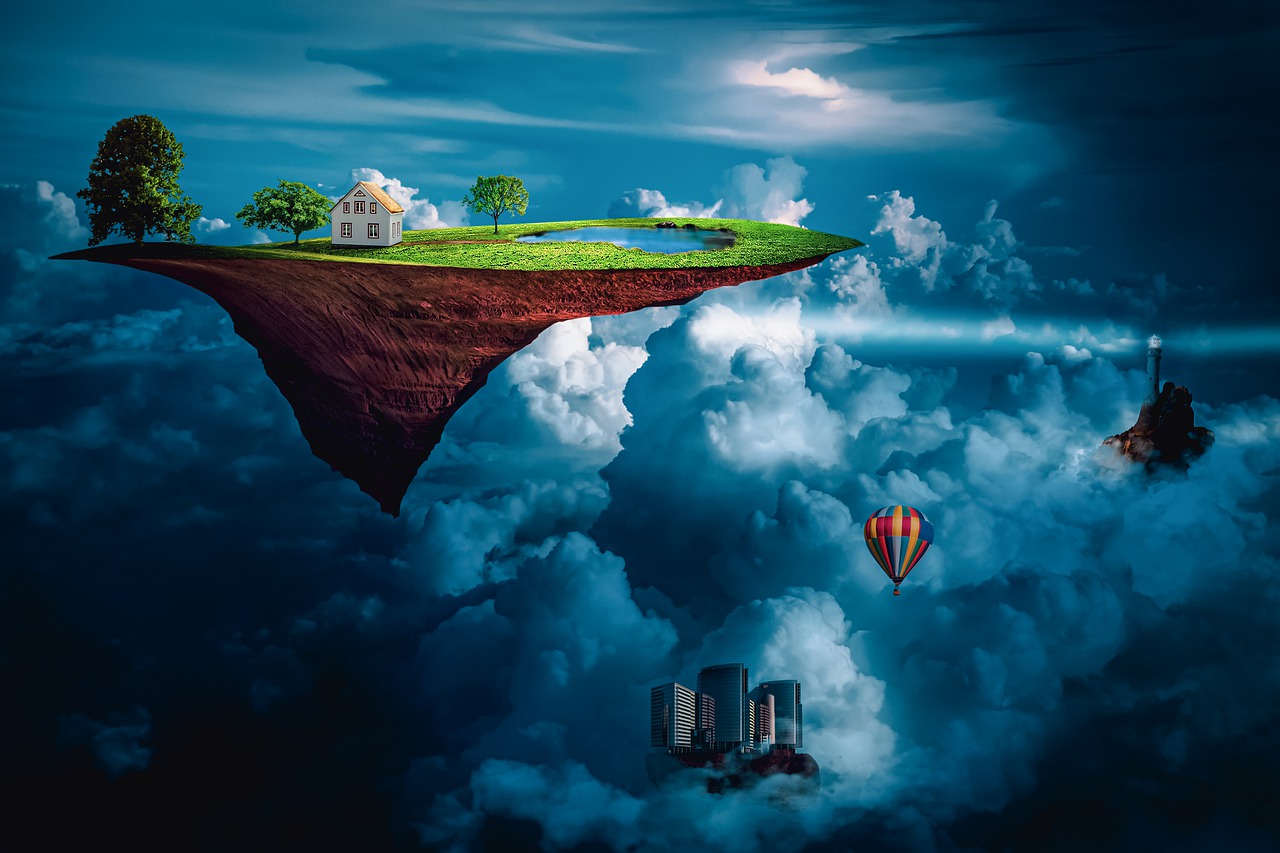 Island Sky Floating Island Clouds  - maciejkow / Pixabay