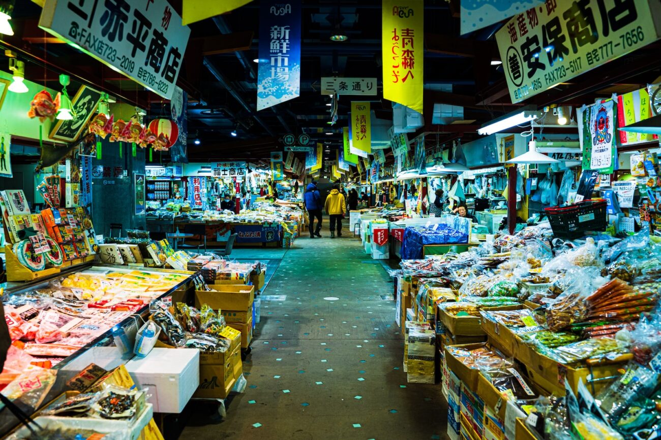 people walking on market during daytime
