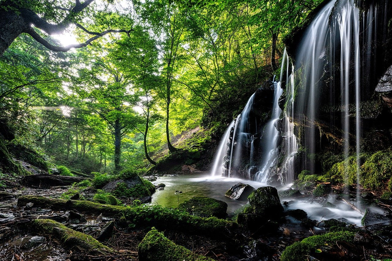 Landscape A Small Waterfall  - Kanenori / Pixabay