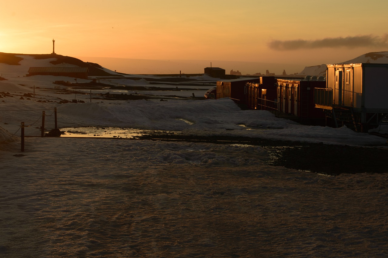 landscape sunset antarctica snow 3952706
