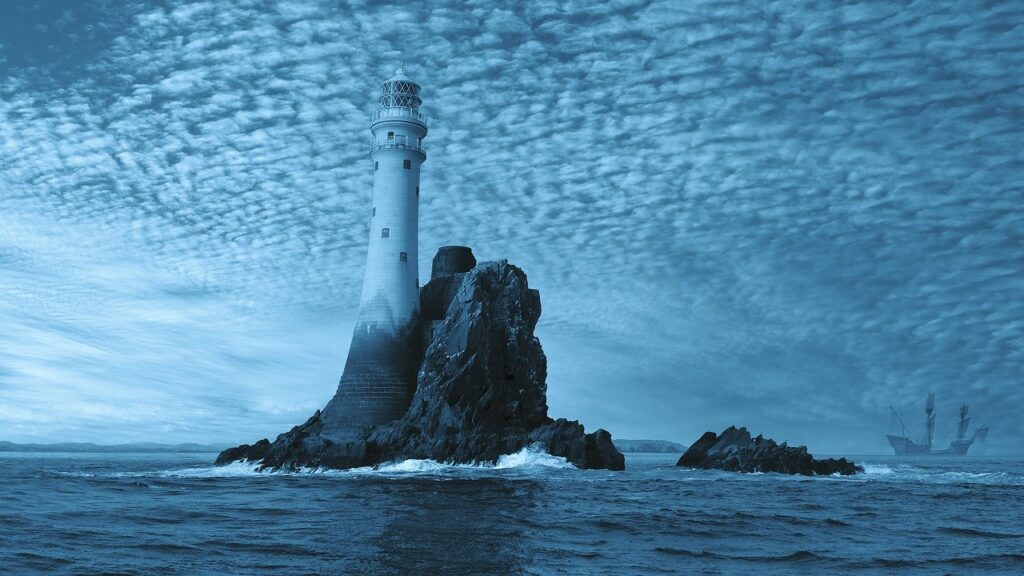 Lighthouse Cliff Sea Tower Islet  - TheDigitalArtist / Pixabay