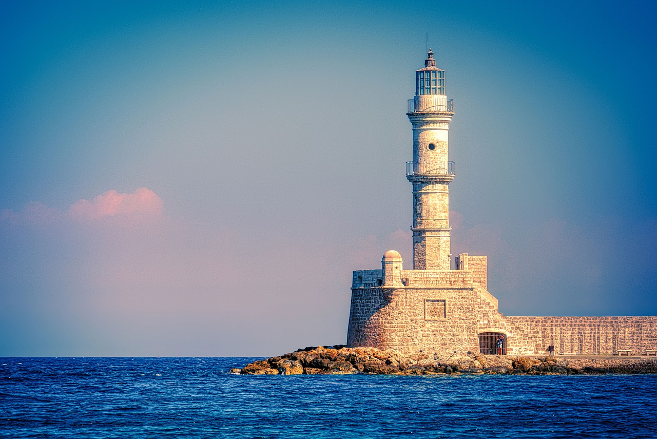 Lighthouse Sea Chania Port Tower  - fietzfotos / Pixabay