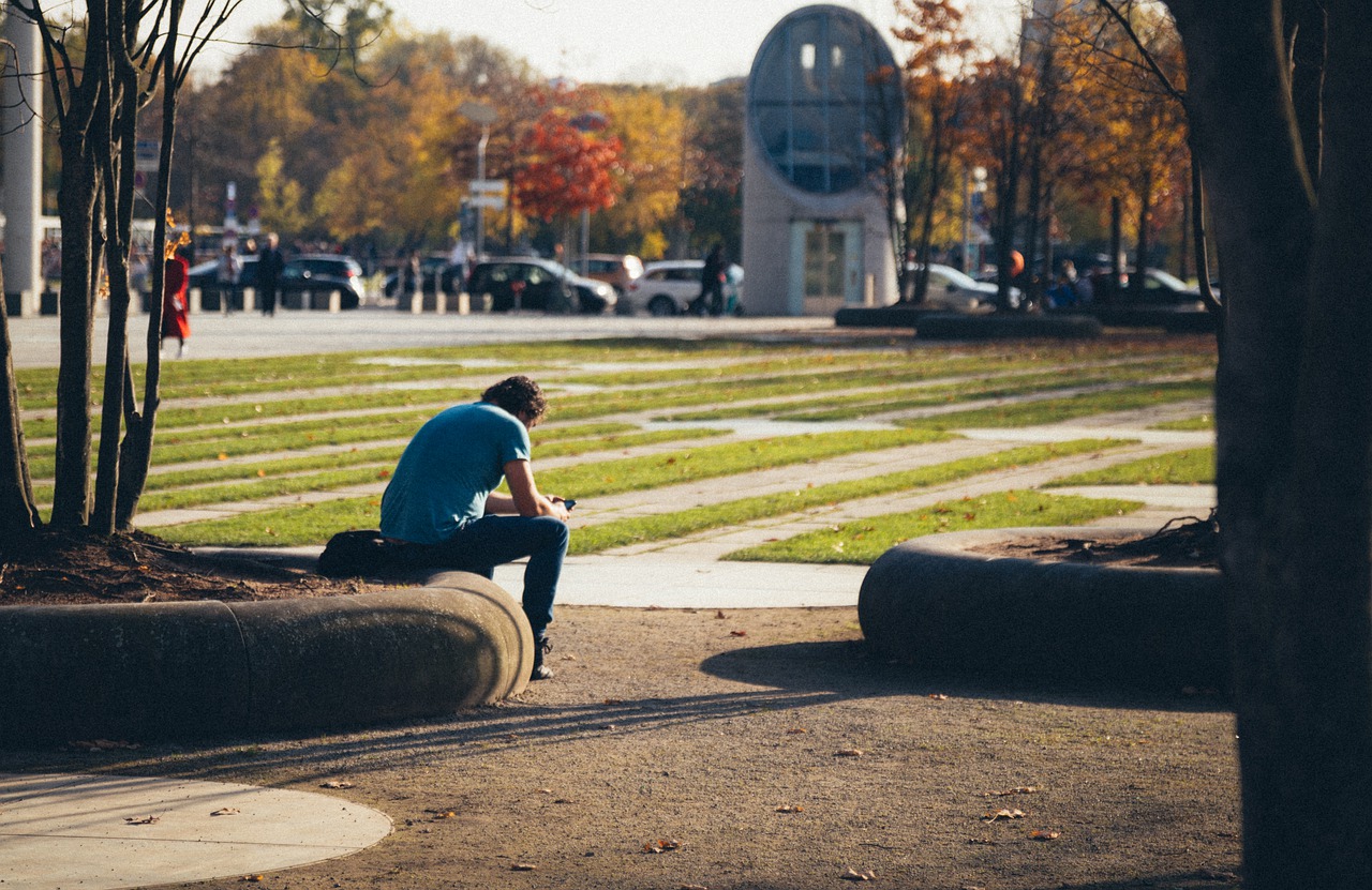 Man Alone Park City Landscape - eignatik17 / Pixabay