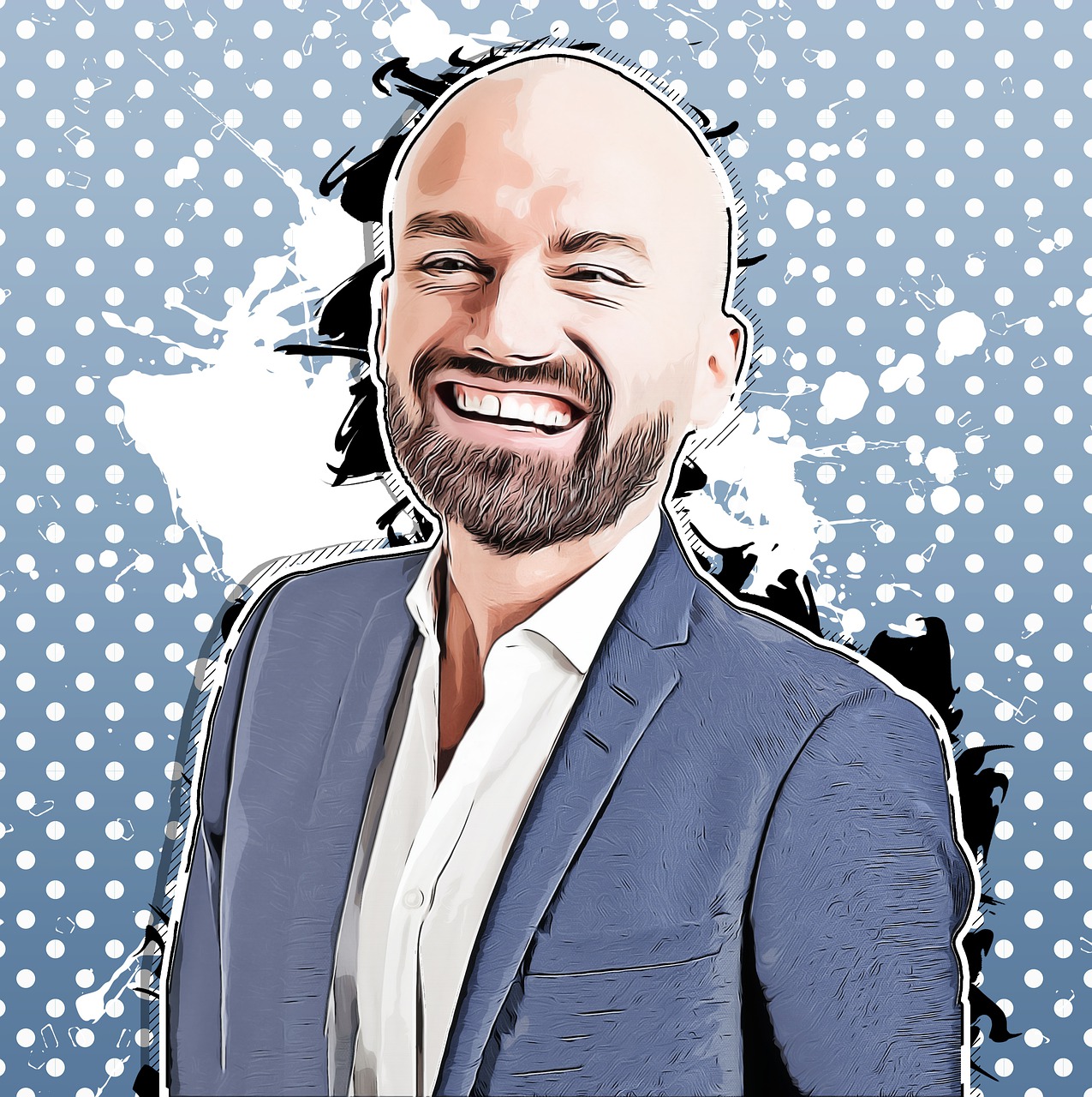 Man Bald Suit Businessman  - FreeFunArt / Pixabay