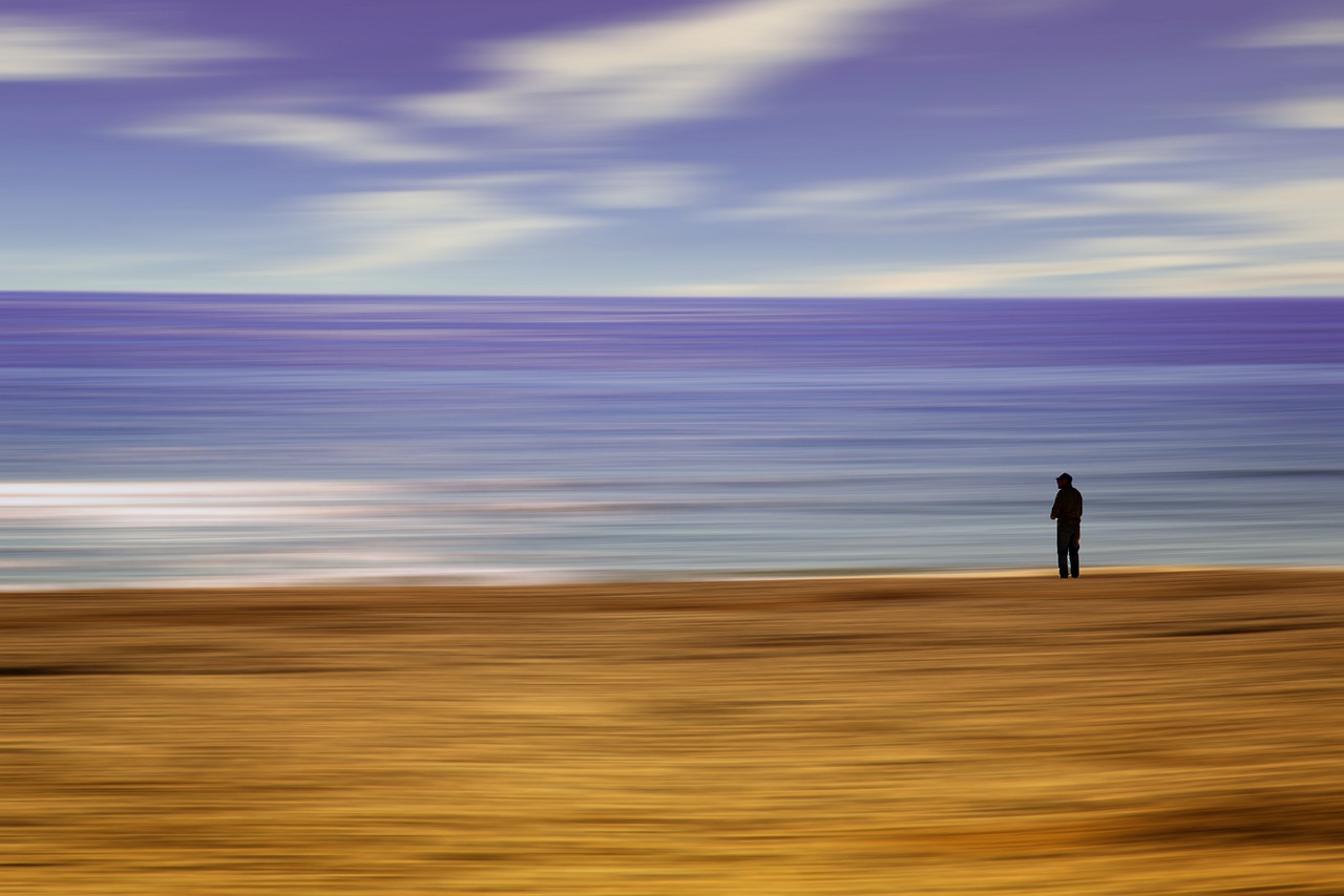 Man Beach Blurry Sea Spain  - AG-Pics / Pixabay